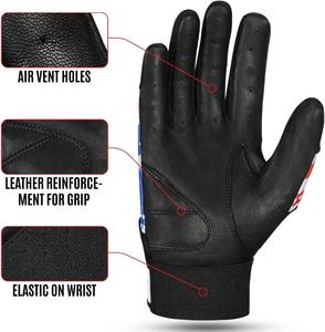 Gants de frappe en cuir pleine main personnalisés, adhérence parfaite, logo OEM, baseball, softball, Jawda International JI-BG-1535 personnalisé - Product Image 3