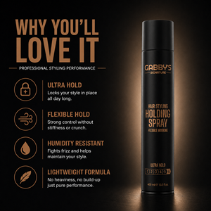 Gabby's Signature Hair Styling Strong Hold <b>Spray</b> 400ml with Humidity Resistant & <b>Sun</b> Protection Cruelty-free - Product Image 3