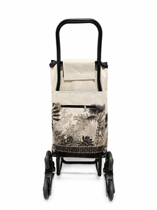 <b>Foldable</b> 6 Wheels Stair Climbing Shopping <b>Trolley</b> Cart with Large Capacity Waterproof Bag and Geometric Pattern Design - Product Image 3