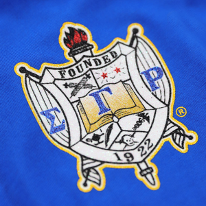 Sigma Gamma Rho Long Sleeve Jersey Royal Blue Womens Greek Letter <b>Shirt</b> SGR Number Top Athletic Fit Sorority Apparel - Product Image 4