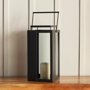 Portavelas de Acero Inoxidable Negro Clásico 2025, Hecho a Mano, con Logotipo Personalizado, Decoración Navideña para el Hogar, Faroles de Pie - Product Image 2