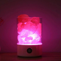 Diffuseur d'arômes à ultrasons en pierre de sel de cristal de l'Himalaya de qualité supérieure, lampe en sel rose de l'Himalaya, diffuseur d'huiles essentielles