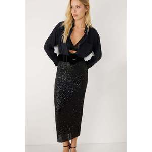 <b>Sequined</b> High-Waisted <b>Midi</b> <b>Skirt</b> - Product Image 3