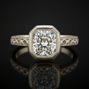 Bague de fiançailles et de mariage en or blanc et jaune 14 carats, bijoux en diamant naturel pour femmes, durable, certifié, tendance 2025 - Product Image 4