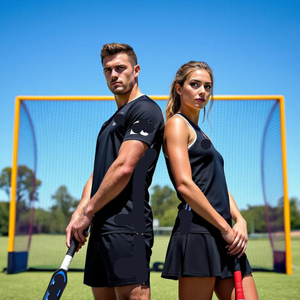 Ensemble de vêtements de hockey sur gazon personnalisables pour hommes et femmes uniformes d'équipe internationale avec maillot et short - Product Image 6