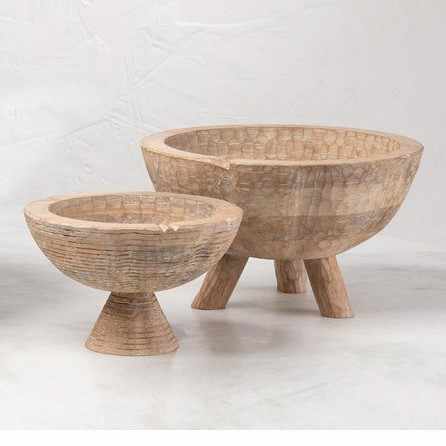 White Rsedin Finish Luxury Look Best Selling Wooden Set  Serving Bowl Mango Wood Material High Quality