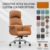Fauteuil de bureau ergonomique pivotant en cuir PU, inclinable et réglable, de luxe moderne pour cadres et dirigeants, idéal pour le bureau général - Vente en gros
