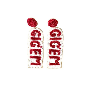 Pendientes Personalizables con Cuentas de Cristal y Diamantes de Imitación con Temática de Equipos - Estilos Deportivos Clásicos y Lindos Vintage para el Día del Partido - Product Image 5