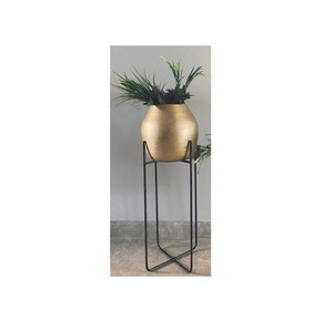 New Arrivals Hotel Home Tabletop Golden Flower Vase Bulk Price Metal Flower Pot and Planters From Indian Exporter - Product Image 3