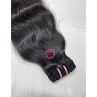 Rambut Manusia Asli Arrow Exim Brazilian Body Wave 12a Virgin Remy, Bundel Rambut Tebal Lembut Berkilau Warna Alami, Jahitan Ganda Bebas Bahan Kimia