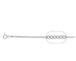 Italian Diamond Cut Curb Chain 060 Necklace in Fine 925 Silver galvanic treatment available for jewelry making