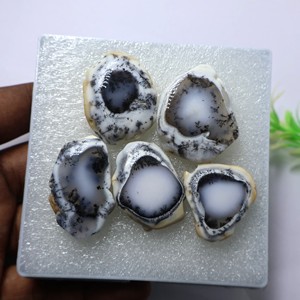 อัญมณีควอตซ์ทรงหลังเบี้ยโอปอล Dendrite ธรรมชาติอัญมณีสำหรับการรักษาเครื่องประดับคริสตัลห่อพลอยอัญมณี - Product Image 3