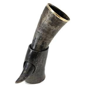 Hot High Quality of Viking Drinking Horn Shotglass Medival Style Juego de cuerno de buey genuino con soporte de cuerno artesanía natural - Product Image 2