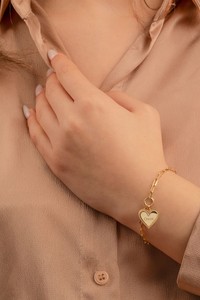 Personalized Heart Charm Name <b>Bracelet</b> Sterling Silver Luxury Ethnic <b>Women</b> Men Stylish Daily Wear Romantic Gift Fashion Design - Product Image 3