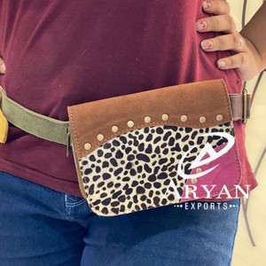 Cinturón de cuero con bolsillo para mujer, cinturón de cuero colorido para uso móvil - Product Image 1