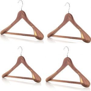 ไม้แขวนเสื้อโค้ทไม้ธรรมชาติพร้อมโลโก้เป็นมิตรต่อสิ่งแวดล้อม - Product Image 4