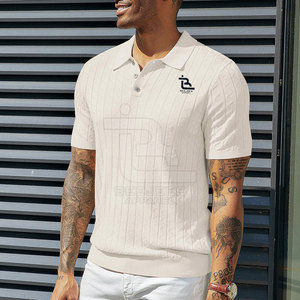 Precio de fábrica Hombres Textura Knit Polo Camisetas Más vendidos Hombres Polo Camisetas Mejor Producto Hombres Polo Camisetas - Product Image 6