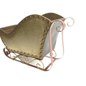 Traîneau en bois avec décoration de Noël finie blanche Décoration extérieure à bas prix - Product Image 4