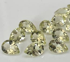 Quartz Citron Naturel Poire 7x10mm Coupe Facettes Qualité AAA-Quartz Citron Naturel de Qualité Supérieure - Product Image 2