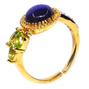 Anillo Clásico de Plata de Ley 925 Chapado en Oro con Topacio Blanco para Boda - Product Image 1