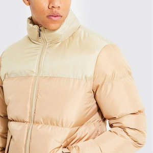 Winter Quilted Puffer <b>Jacket</b> for Men Wholesale Satin Fabric Zipper Closure Plus Size Short <b>Waterproof</b> Windproof <b>Padded</b> Long - Product Image 5