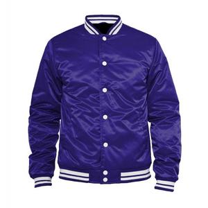 Satin Varsity Jacket Unisex Shiny Lightweight Varsity Style Streetwear Jacket para hombres y mujeres - Product Image 2