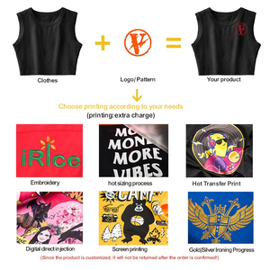 OEM personalizado Fitness básico liso entrenamiento gimnasio ropa Yoga logotipo personalizado sexy tops dibujos animados impresión chaleco mujeres Crop Tank Tops - Product Image 3