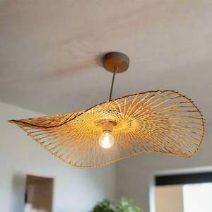 Abat-jour suspendu décoratif en bambou et rotin adapté aux centres de villégiature de luxe et aux projets de conception de maisons haut de gamme - Product Image 6