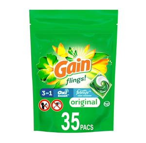 Detergente para Ropa Gain Flings en Cápsulas, Original, 35 Unidades - Product Image 4