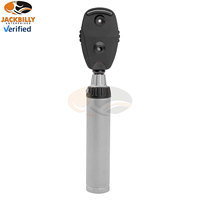 JACKBILLY High Quality Veterinary Diagnostic Set Stainless Steel Manual Fiber Optic Otoscope Ophthalmoscope Kit Eye Ear