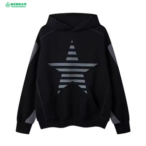 Sweat-shirts à capuche en molleton 100 % coton (french terry) coupe classique, 420-500 g/m², sans poche, avec logo personnalisé, vente en gros - Product Image 4