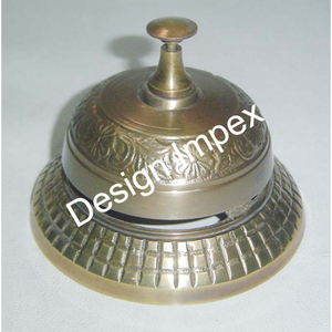 Campana de mesa de latón 100%, superventas, campanas de escritorio de lujo, decoración de Festival de boda, campana de mesa de diseñador grabada al mejor precio - Product Image 6