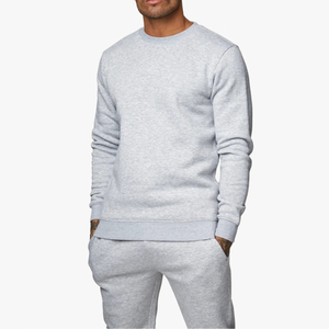 Ensemble de survêtement personnalisé pour homme, coupe classique, sweat-shirt et pantalon de jogging en molleton 100% coton, écologique, hiver, uni - Product Image 2