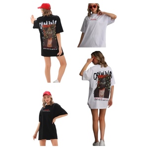 Camiseta Oversize de Algodón Grueso con Estampado Gráfico Vintage, Estilo Urbano, Tallas Grandes, con Logotipo de Diamantes, OEM ODM - Product Image 3