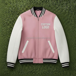 Vestes bomber universitaires à logo personnalisé très vendues, à revers rabattu, réversibles, respirantes, pour femmes - Product Image 6