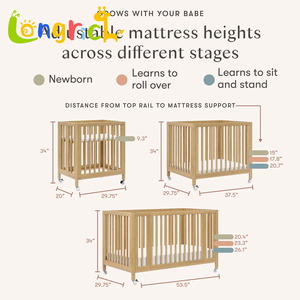 <span class=keywords><strong>Cuna</strong></span> convertible moderna 3 en 1 de madera color miel <span class=keywords><strong>para</strong></span> bebé, cama multiusos <span class=keywords><strong>para</strong></span> dormitorio, hospital y escuela - Product Image 2