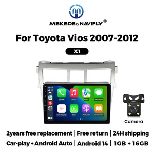 Autoradio de navigation MEKEDE avec Android Auto, stéréo, prise en charge du DVR, WIFI, FM, 1024*600 pour Toyota <span class=keywords><strong>Vios</strong></span> 2007 2008 2009 <span class=keywords><strong>2010</strong></span> 2012 - Product Image 6