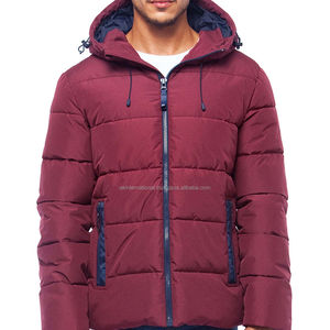 Chaqueta de plumón para hombre de alta calidad, Abrigo acolchado térmico empacable con cremallera a prueba de viento, abrigo de invierno cálido con decoración de piel - Product Image 1