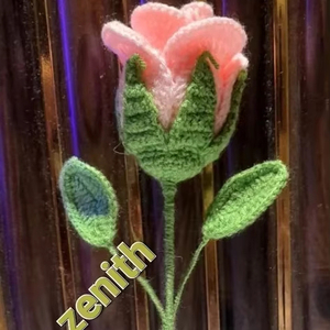 Rosas de ganchillo de algodón orgánico para Diwali Flores de ganchillo sostenibles para accesorios nupciales - Product Image 1