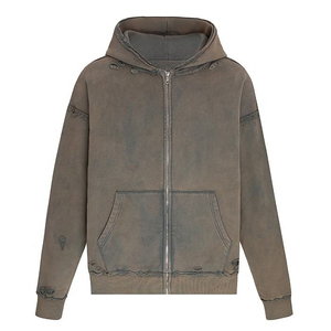 Vente en gros de vêtements vierges de haute qualité pour hommes, vêtements décontractés surdimensionnés à épaules tombantes pour hommes, sweats à capuche personnalisés 100% coton molletonné, unisexe d'occasion - Product Image 5