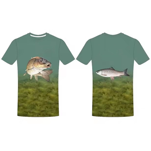 Camiseta de Pesca de Manga Corta Transpirable con Protección Solar para Hombre, Nueva Camiseta de Pesca de Verano, Servicio OEM - Product Image 5