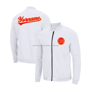 Chaqueta universitaria de inspiración vintage personalizada, cuello alto con decoración de bordado frontal, aspecto clásico retro, 2017 - Product Image 1