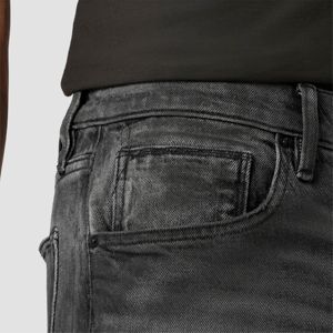 Pantalones cortos de mezclilla negros lavados holgados vintage de los años 90 para hombre-Pantalones cortos de mezclilla cómodos y de ajuste relajado ideales para uso diario - Product Image 4