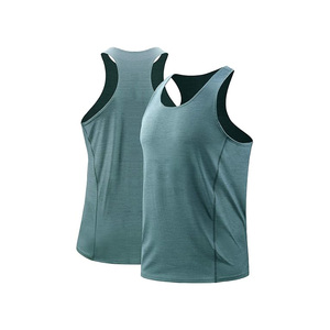 Logo personnalisé vêtements de sport tissu Gym débardeur Bodybuilder séchage rapide Fitness entraînement Singlet débardeurs pour hommes - Product Image 6