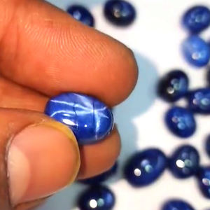 27 piezas de zafiro de estrella de Lindy natural 11mm a 14mm cabujón ovalado 185 Cts lote Iroc ventas zafiro ovalado suelto cabina de piedras preciosas - Product Image 4