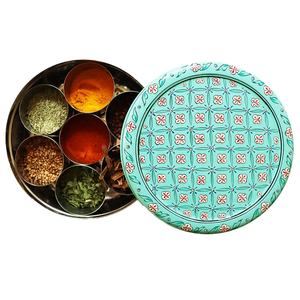 Boîtes à épices décoratives en acier inoxydable Boîte à épices imprimée réutilisable Designer Premium Quality Food Grade Steel - Product Image 1