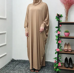 Solid Color <b>pink</b> Long Sleeve Islamic Clothing Muslim Hijab Women Abaya/Printed Muslim Long Casual Latest <b>Burka</b> Designs Elegant - Product Image 3
