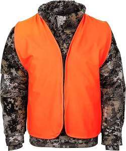 Gilet de chasse tactique camouflage vert bois orange personnalisé, double face, imperméable, résistant aux déchirures, coupe-vent - Product Image 5