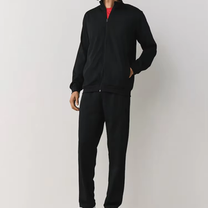 Men Cotton Fleece <b>Tracksuit</b> Set Anti Shrink Breathable Hoodie and Jogger OEM Private Label - Product Image 1