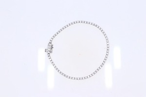Asequible Moissanite Glamour 1.00Ct Ronda Moissanite Tennis Pulsera en plata esterlina Venta al por mayor OEM - Product Image 5